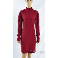 Robe d&#39;automne rouge rose pour dames